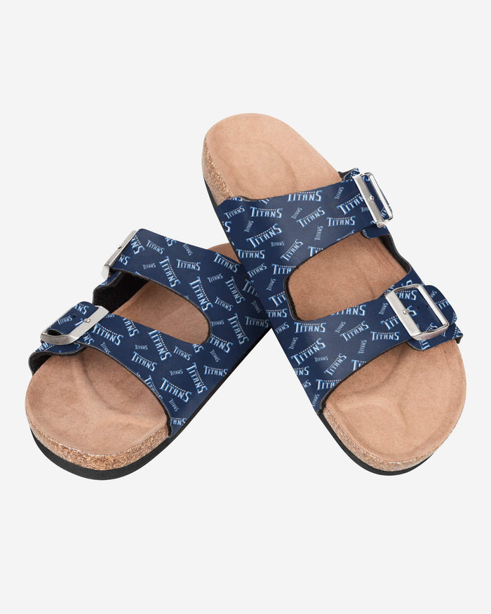 Tennessee Titans Womens Mini Print Double Buckle Sandal FOCO - FOCO.com