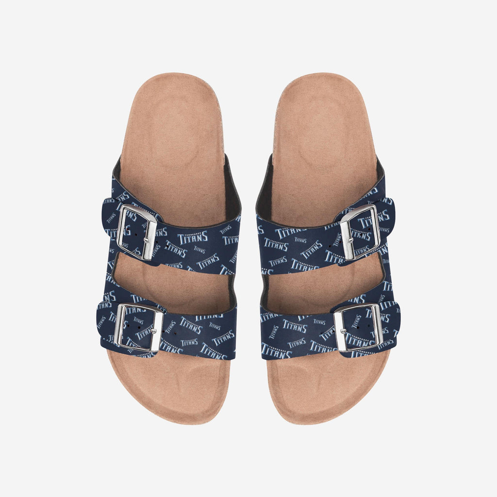 Tennessee Titans Womens Mini Print Double Buckle Sandal FOCO S - FOCO.com
