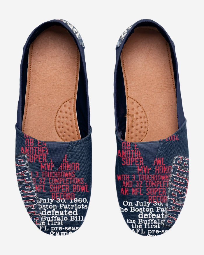 New England Patriots Thematic Womens Canvas Shoe FOCO - FOCO.com