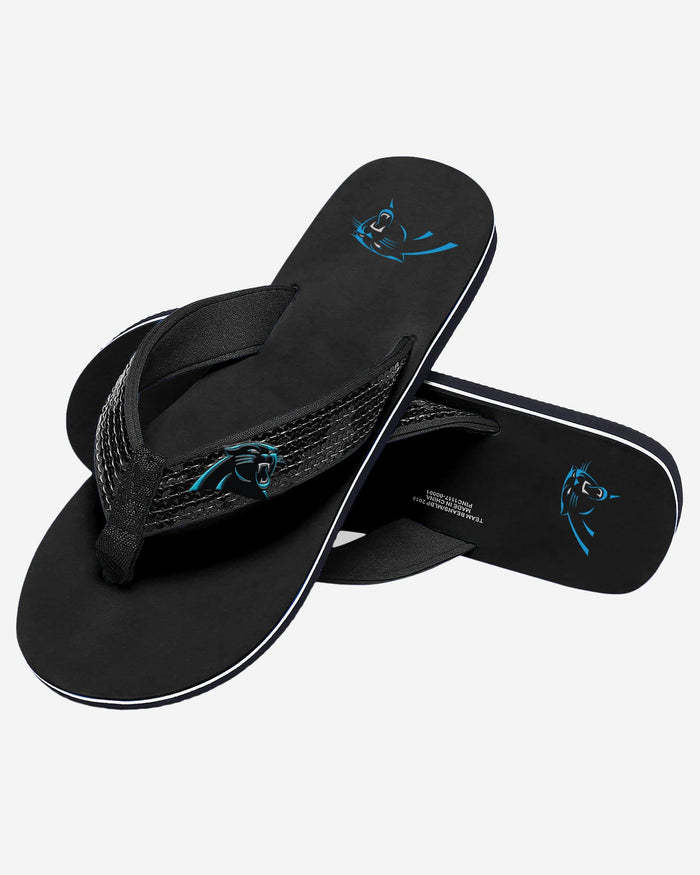 Carolina Panthers Womens Sequin Flip Flop FOCO - FOCO.com