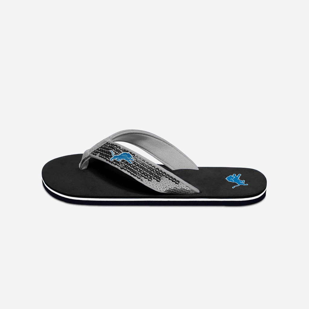 Detroit Lions Womens Sequin Flip Flop FOCO - FOCO.com