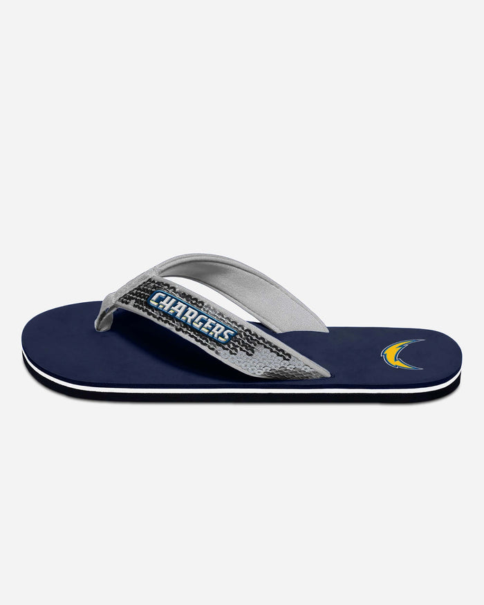 Los Angeles Chargers Womens Sequin Flip Flop FOCO - FOCO.com