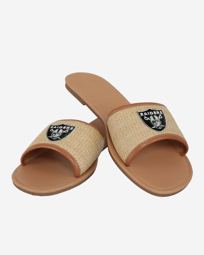 Las Vegas Raiders Womens Straw Slide FOCO - FOCO.com