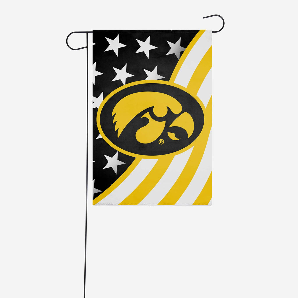 Iowa Hawkeyes Americana Garden Flag FOCO - FOCO.com