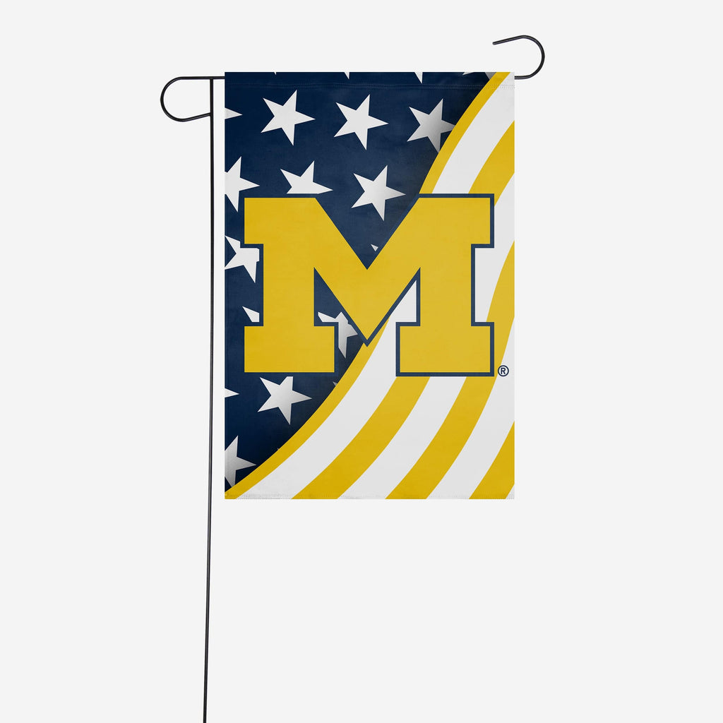 Michigan Wolverines Americana Garden Flag FOCO - FOCO.com