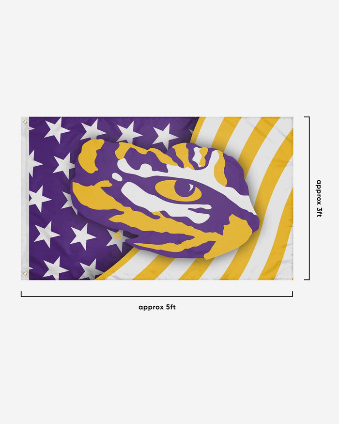 LSU Tigers Americana Horizontal Flag FOCO - FOCO.com