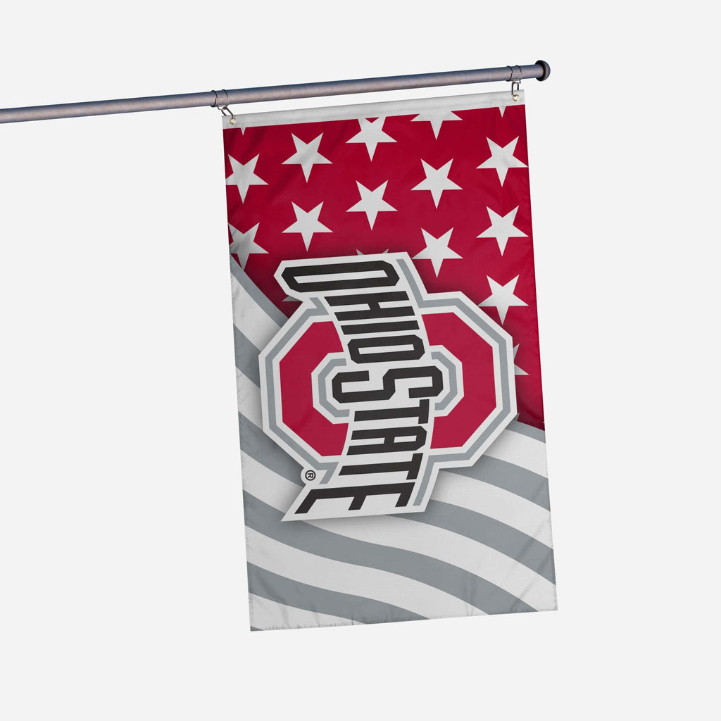 Ohio State Buckeyes Americana Horizontal Flag FOCO - FOCO.com