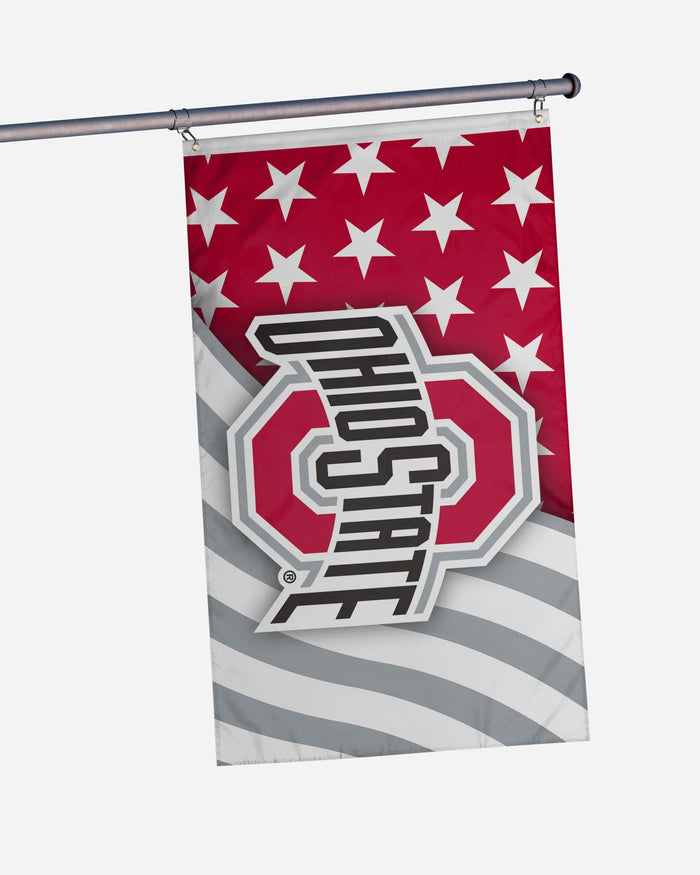 Ohio State Buckeyes Americana Horizontal Flag FOCO - FOCO.com