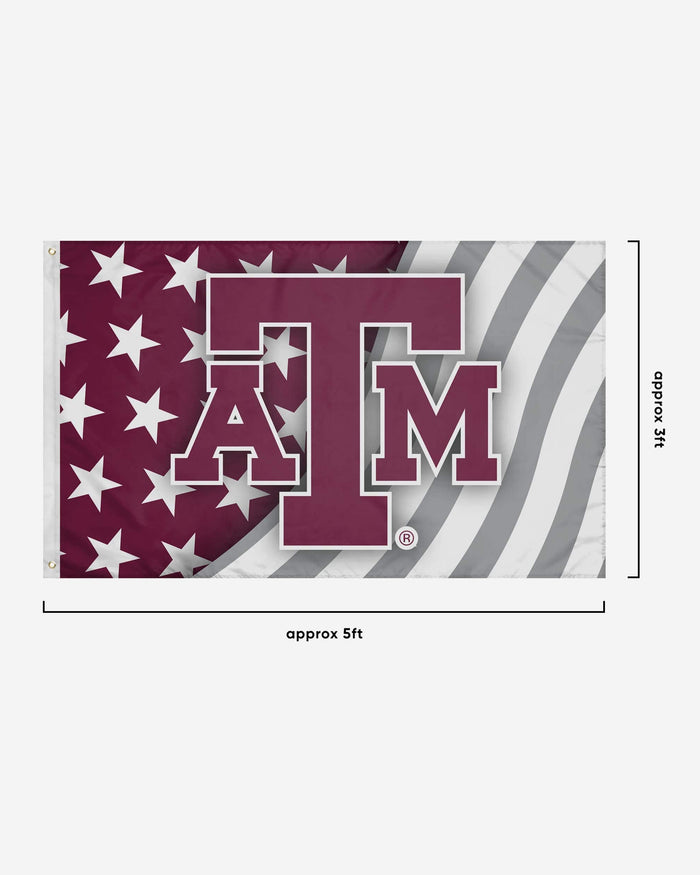 Texas A&M Aggies Americana Horizontal Flag FOCO - FOCO.com