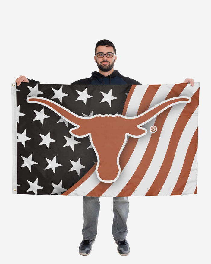 Texas Longhorns Americana Horizontal Flag FOCO - FOCO.com