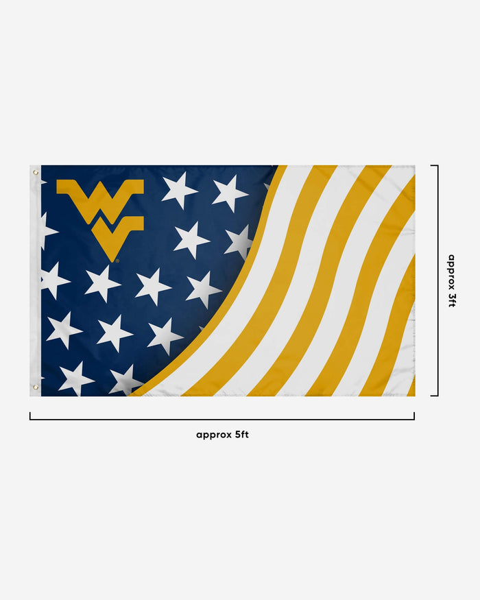 West Virginia Mountaineers Americana Horizontal Flag FOCO - FOCO.com