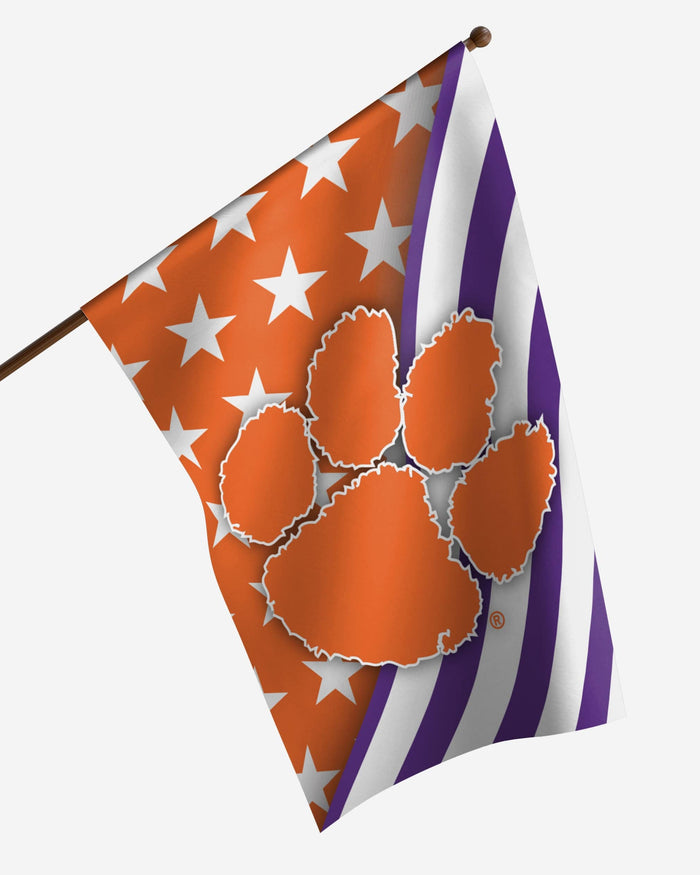 Clemson Tigers Americana Vertical Flag FOCO - FOCO.com