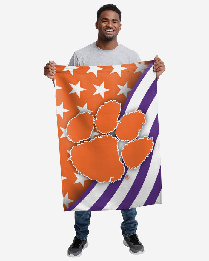 Clemson Tigers Americana Vertical Flag FOCO - FOCO.com