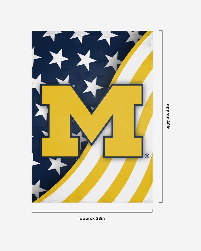Michigan Wolverines Americana Vertical Flag FOCO - FOCO.com