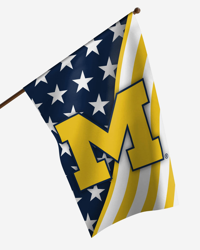 Michigan Wolverines Americana Vertical Flag FOCO - FOCO.com