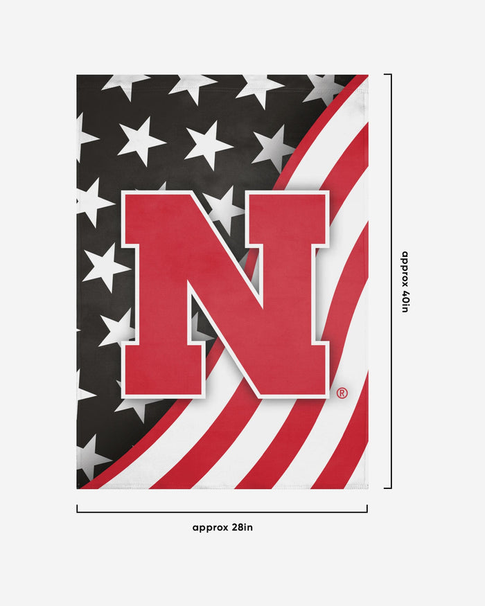 Nebraska Cornhuskers Americana Vertical Flag FOCO - FOCO.com