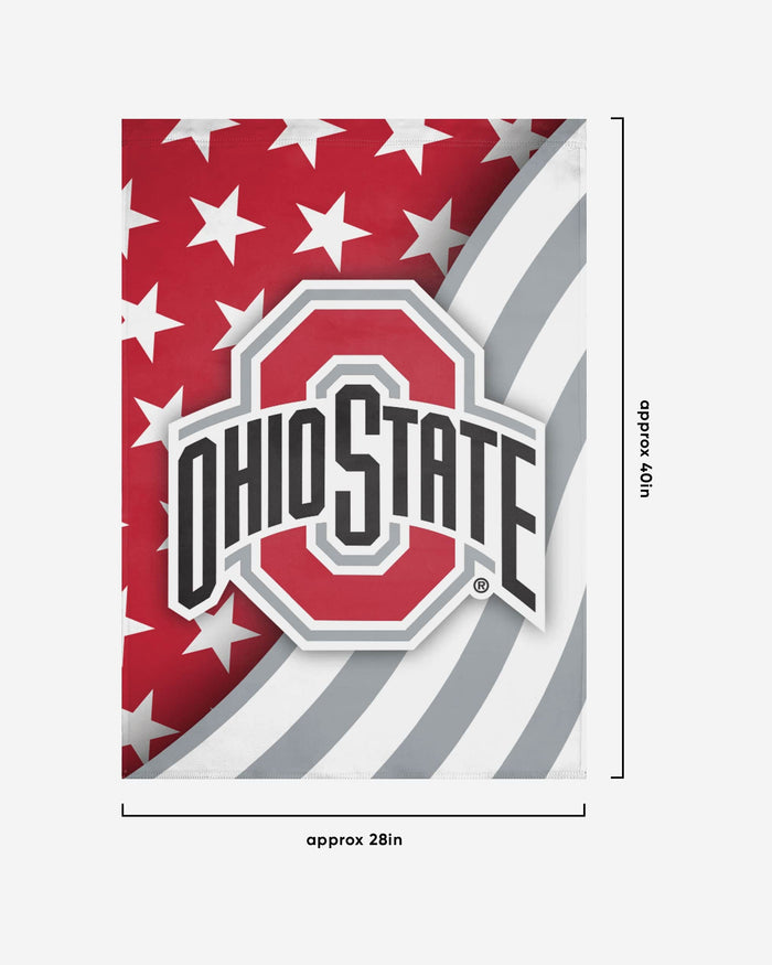 Ohio State Buckeyes Americana Vertical Flag FOCO - FOCO.com