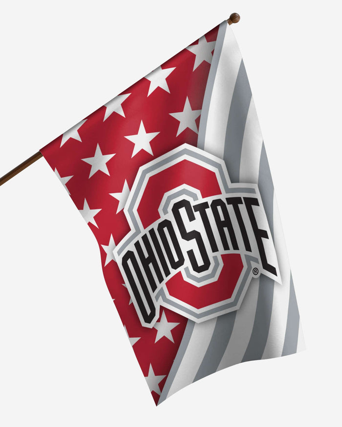 Ohio State Buckeyes Americana Vertical Flag FOCO - FOCO.com