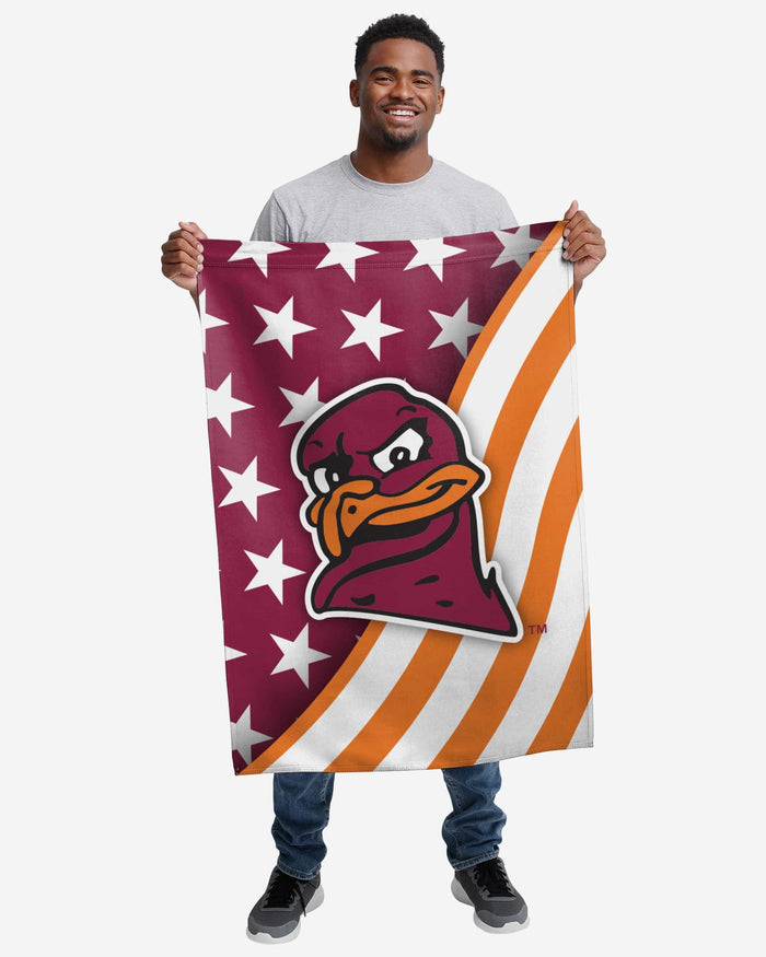 Virginia Tech Hokies Americana Vertical Flag FOCO - FOCO.com