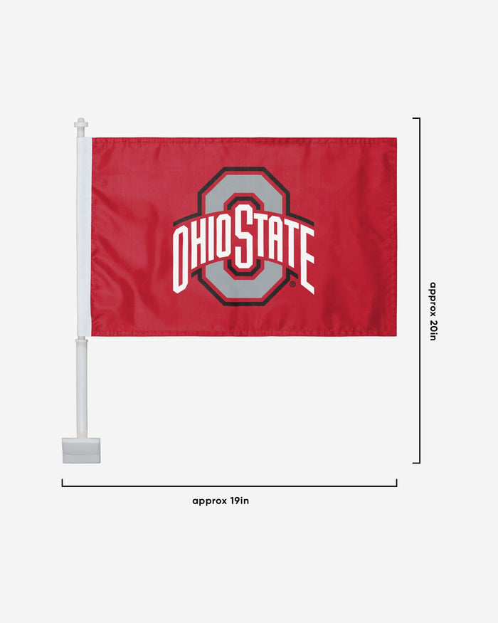 Ohio State Buckeyes 2 Pack Solid Car Flag FOCO - FOCO.com