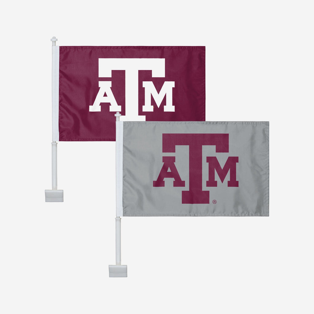 Texas A&M Aggies 2 Pack Solid Car Flag FOCO - FOCO.com