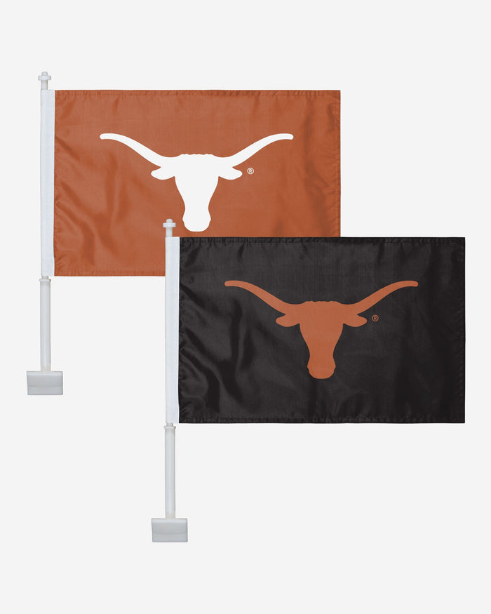 Texas Longhorns 2 Pack Solid Car Flag FOCO - FOCO.com