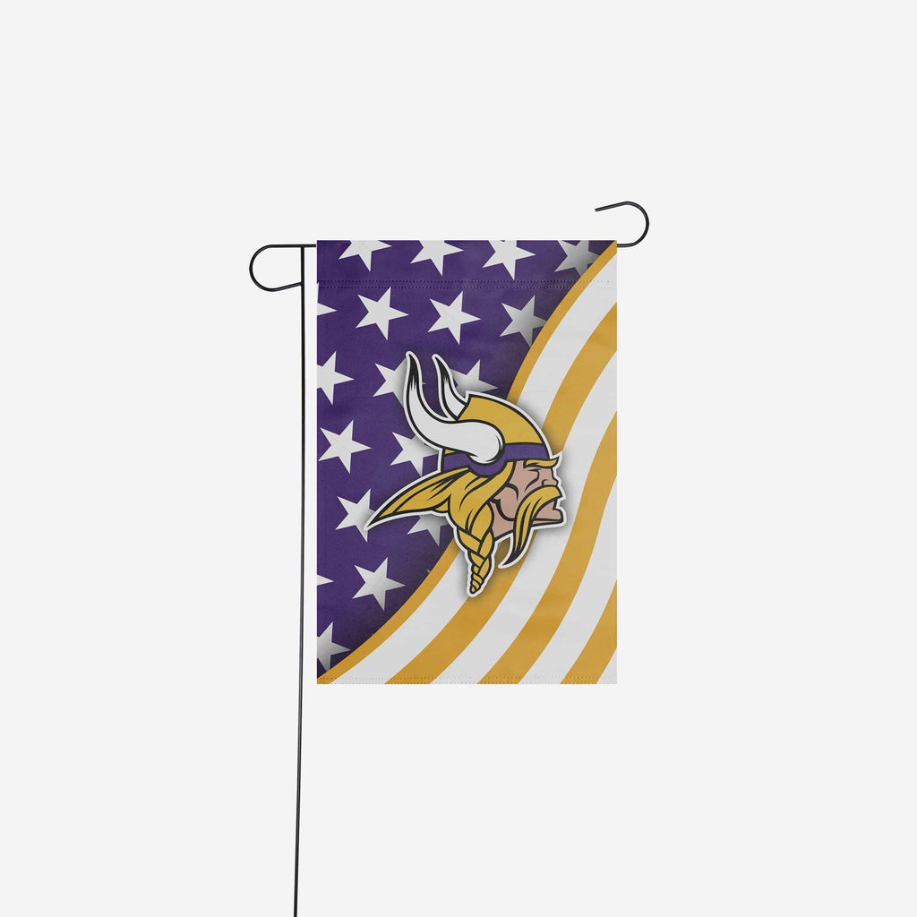 Minnesota Vikings Americana Garden Flag FOCO - FOCO.com