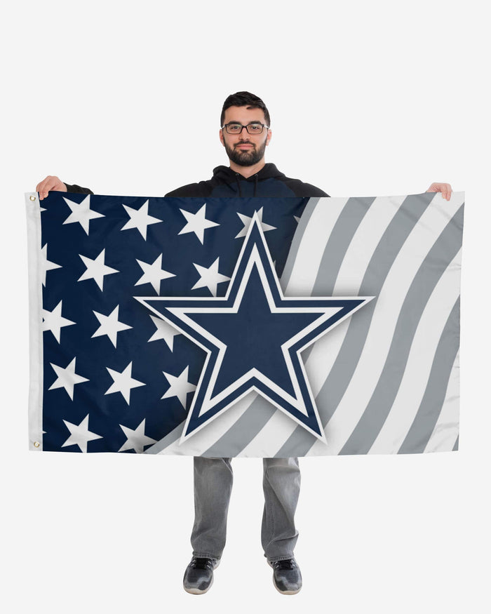 Dallas Cowboys Americana Horizontal Flag FOCO - FOCO.com