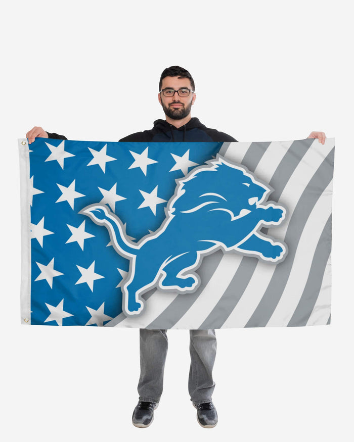 Detroit Lions Americana Horizontal Flag FOCO - FOCO.com