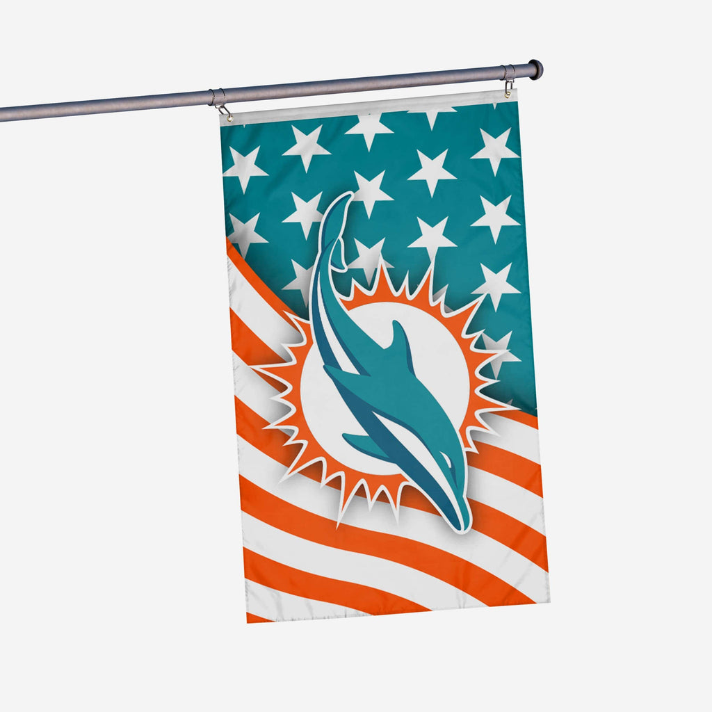 Miami Dolphins Americana Horizontal Flag FOCO - FOCO.com