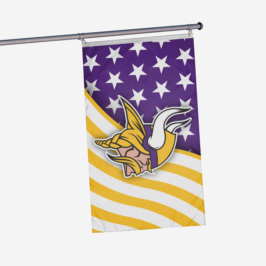 Minnesota Vikings Americana Horizontal Flag FOCO - FOCO.com