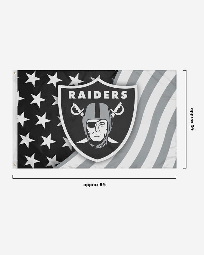 Las Vegas Raiders Americana Horizontal Flag FOCO - FOCO.com