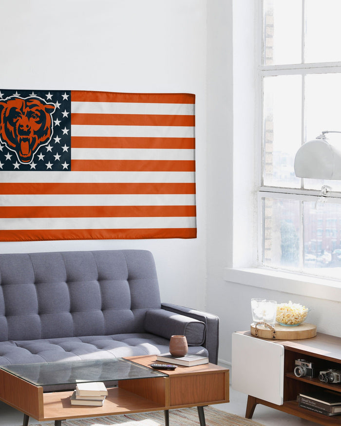 Chicago Bears American Stars Horizontal Flag FOCO - FOCO.com