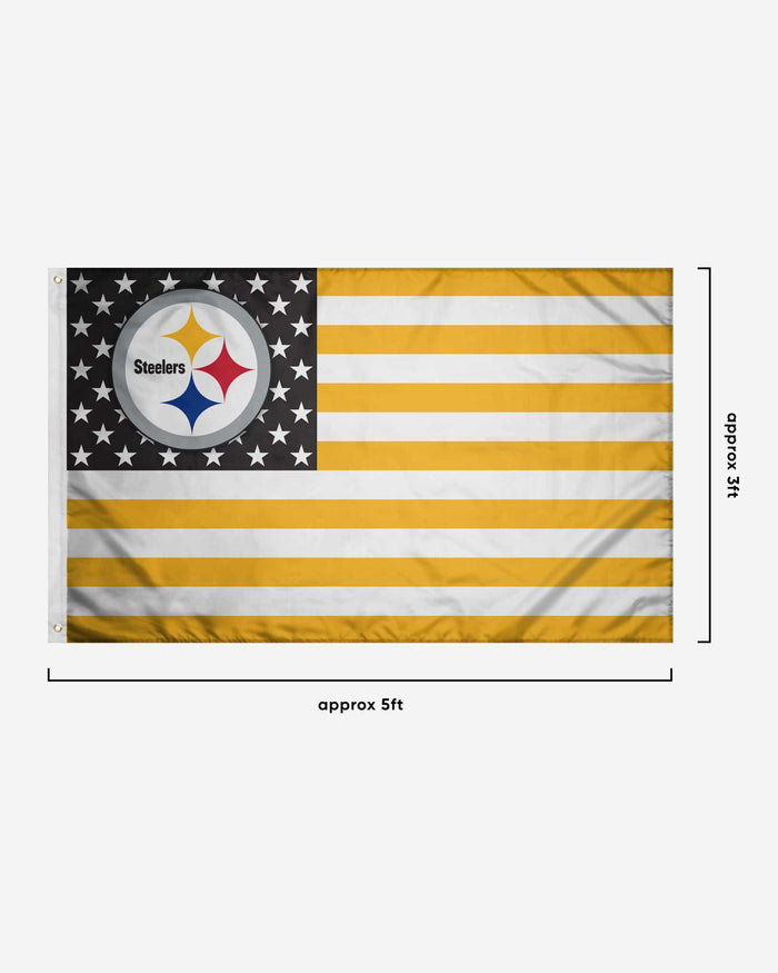 Pittsburgh Steelers American Stars Horizontal Flag FOCO - FOCO.com