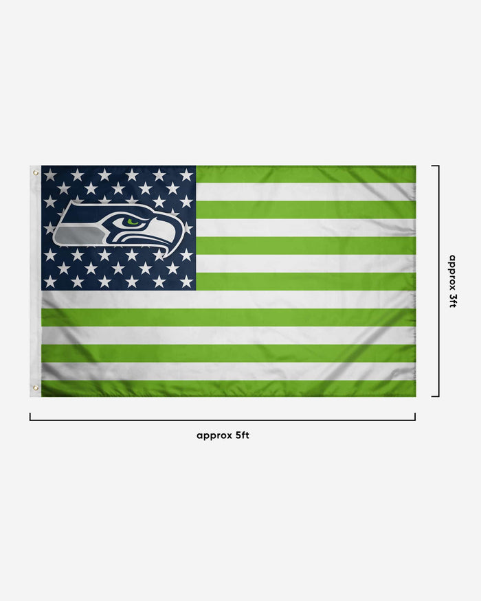 Seattle Seahawks American Stars Horizontal Flag FOCO - FOCO.com