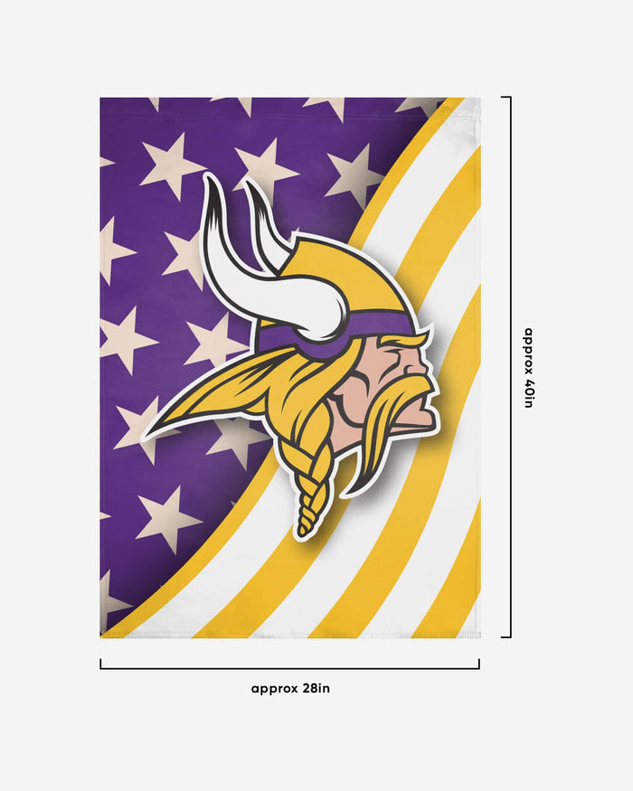 Minnesota Vikings Americana Vertical Flag FOCO - FOCO.com