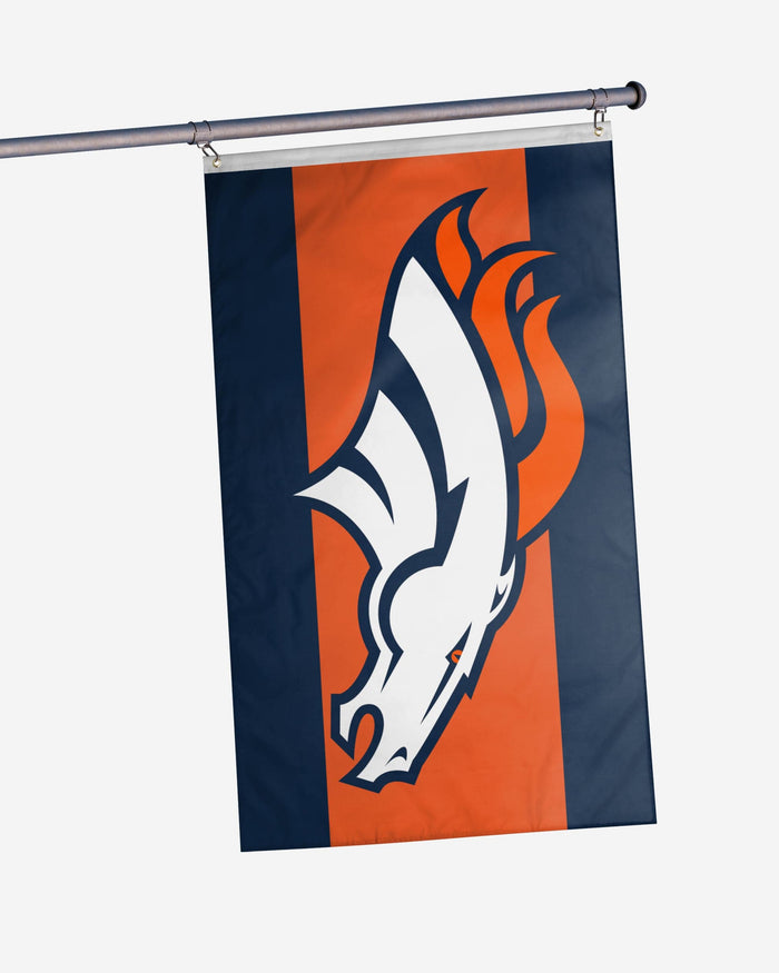 Denver Broncos Big Logo Team Stripe Horizontal Flag FOCO - FOCO.com