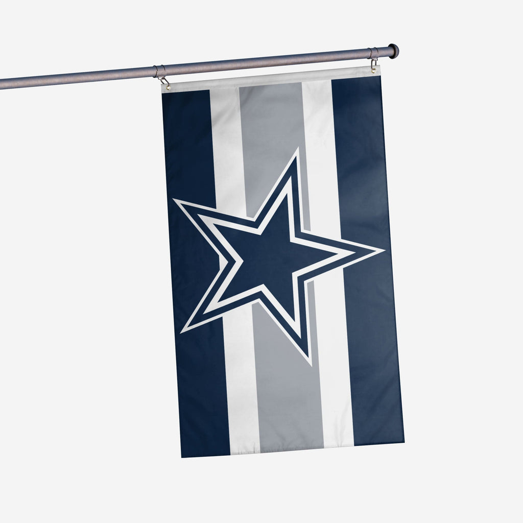 Dallas Cowboys Big Logo Team Stripe Horizontal Flag FOCO - FOCO.com