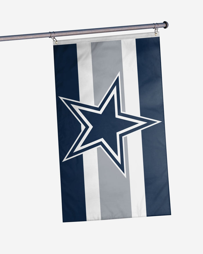 Dallas Cowboys Big Logo Team Stripe Horizontal Flag FOCO - FOCO.com