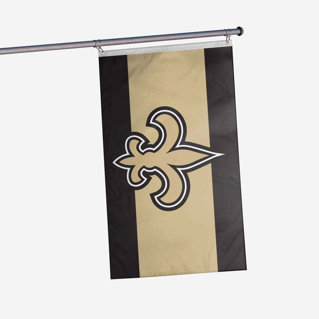New Orleans Saints Big Logo Team Stripe Horizontal Flag FOCO - FOCO.com