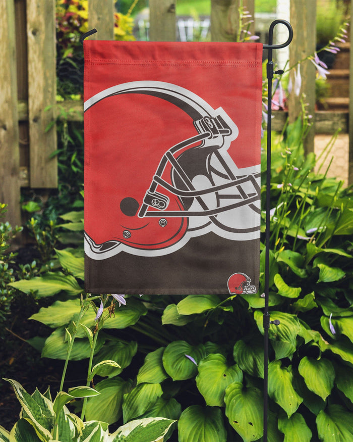 Cleveland Browns Colorblock Helmet Garden Flag FOCO - FOCO.com