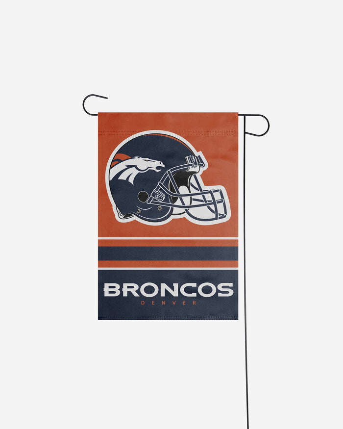 Denver Broncos Colorblock Helmet Garden Flag FOCO - FOCO.com