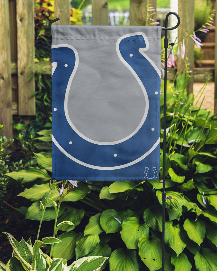 Indianapolis Colts Colorblock Helmet Garden Flag FOCO - FOCO.com