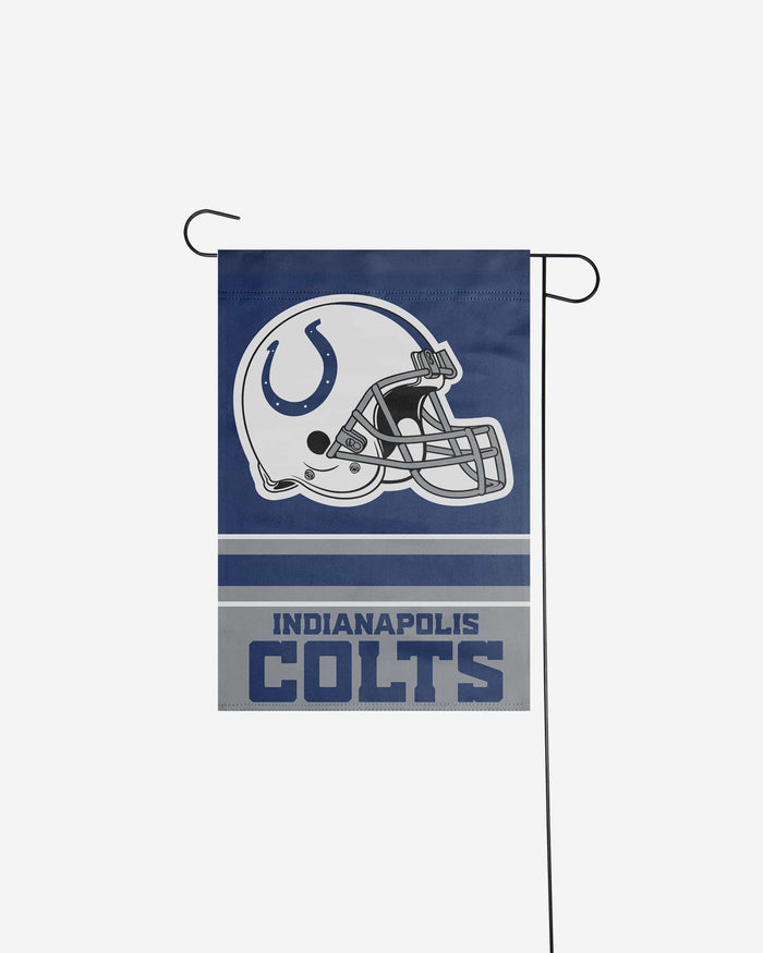 Indianapolis Colts Colorblock Helmet Garden Flag FOCO - FOCO.com