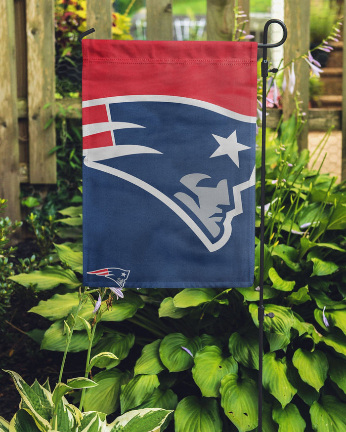 New England Patriots Colorblock Helmet Garden Flag FOCO - FOCO.com