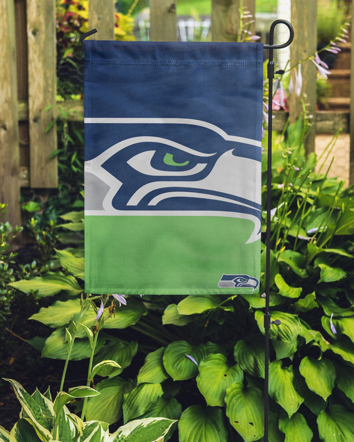 Seattle Seahawks Colorblock Helmet Garden Flag FOCO - FOCO.com