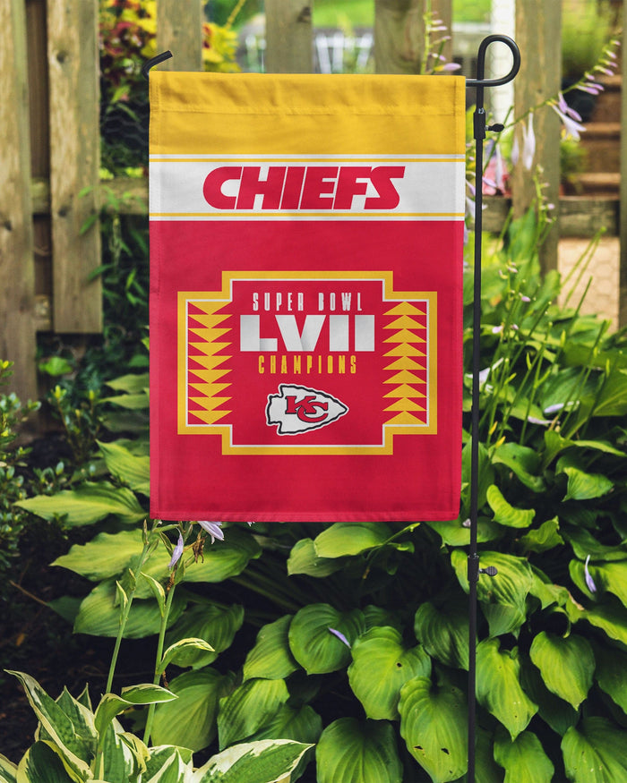 Kansas City Chiefs Super Bowl LVII Champions Garden Flag FOCO - FOCO.com