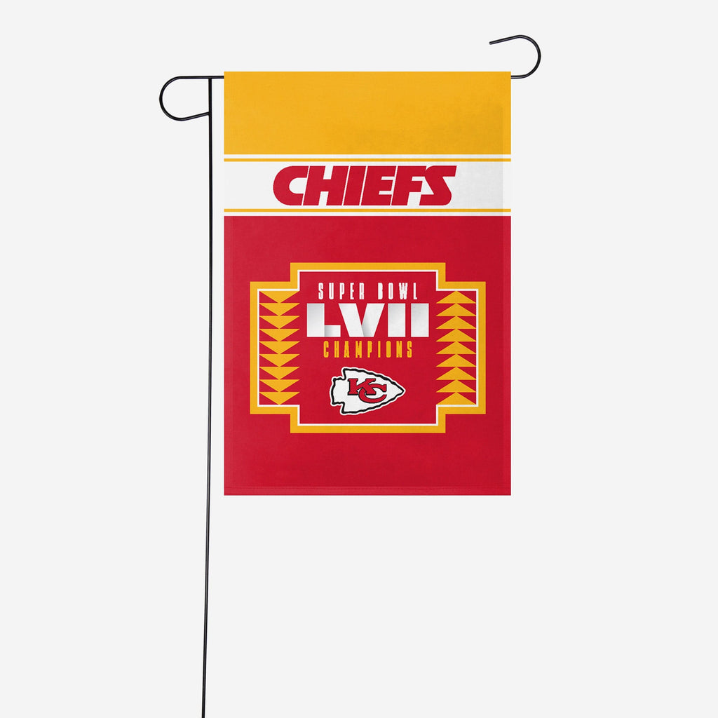 Kansas City Chiefs Super Bowl LVII Champions Garden Flag FOCO - FOCO.com