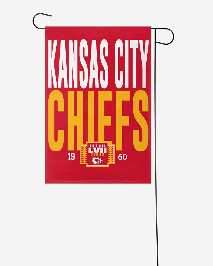 Kansas City Chiefs Super Bowl LVII Champions Garden Flag FOCO - FOCO.com