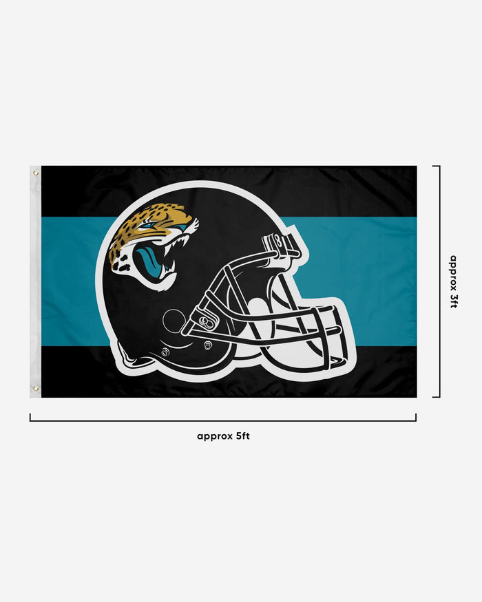 Jacksonville Jaguars Helmet Horizontal Flag FOCO - FOCO.com